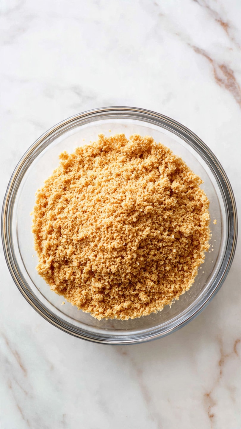 A round crumb cake with one visible layer sits on a white plate with a wavy edge. The cake’s top is golden brown and crumbly with dark spots of fruit, drizzled with thin white icing lines across the surface. Two clear glass teacups filled with dark tea rest on white saucers nearby. All items are placed on a white marbled surface covered with a white cloth embroidered with small pink and red flowers and light blue and green leaves. Photo taken with an iphone --ar 4:5 --v 7