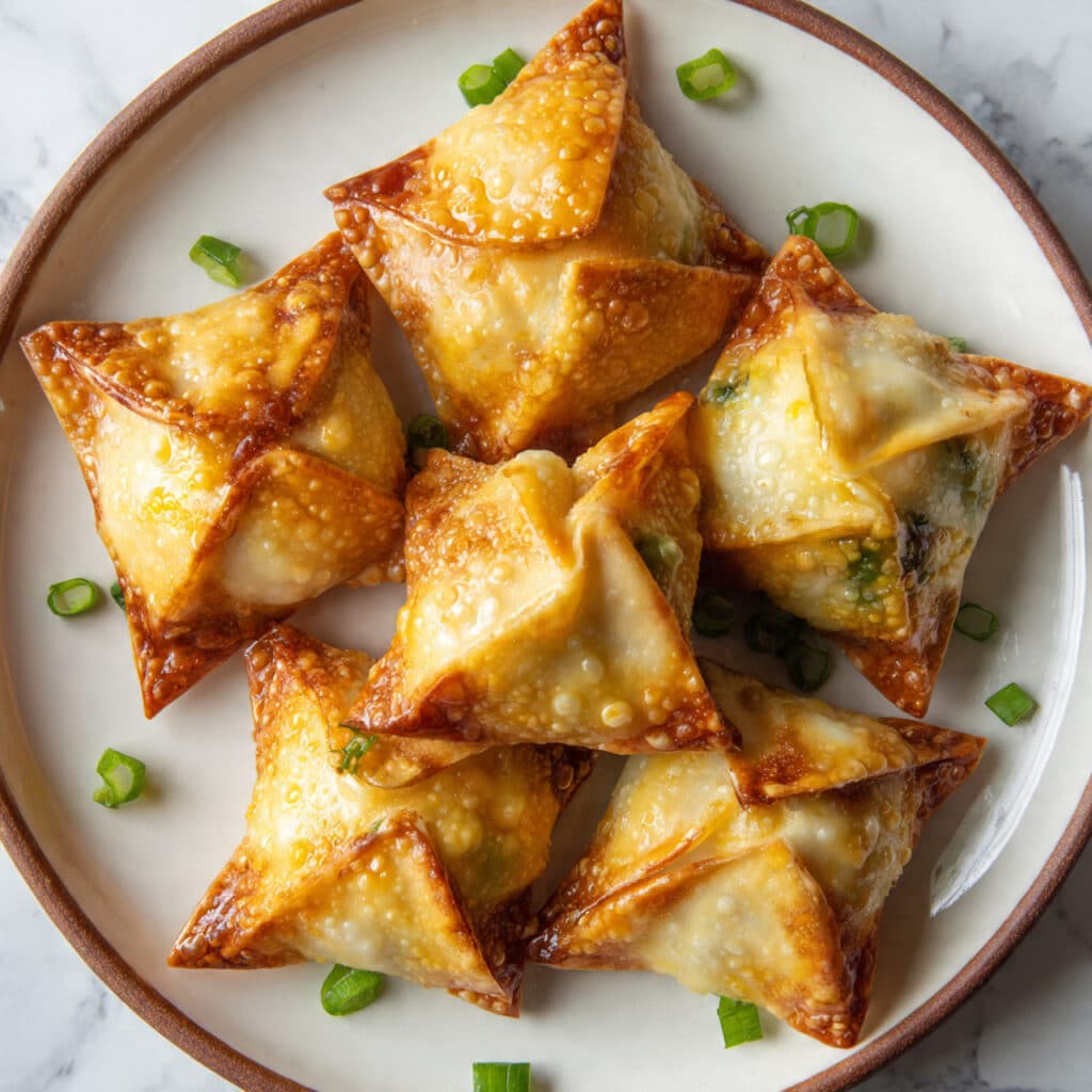 Crispy Air Fryer Crab Rangoon with Sweet Chili Dipping Sauce Recipe