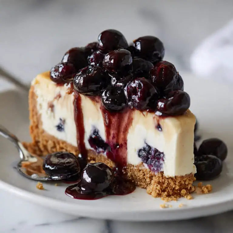 Blueberry Cheesecake with Blueberry Sauce Recipe