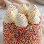 Vanilla Birthday Cake with Buttercream Frosting Recipe