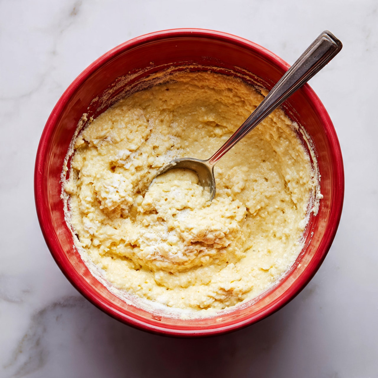 A round upside-down pineapple cake with a golden-brown top layer featuring large yellow pineapple rings each with a red raspberry in the center, and small raspberries embedded throughout. The cake is sliced with two pieces slightly pulled away on a white plate. The texture looks soft and moist with a light crust around the edges. The scene includes a white marbled surface with scattered fresh raspberries and a bowl of raspberries nearby, along with silver forks and a white cloth napkin. Photo taken with an iphone --ar 4:5 --v 7