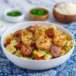 Cajun Pasta with Chicken Sausage and Shrimp Recipe