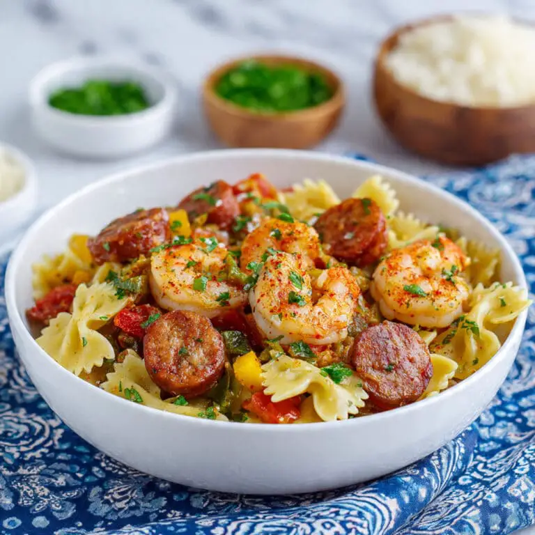 Cajun Pasta with Chicken Sausage and Shrimp Recipe