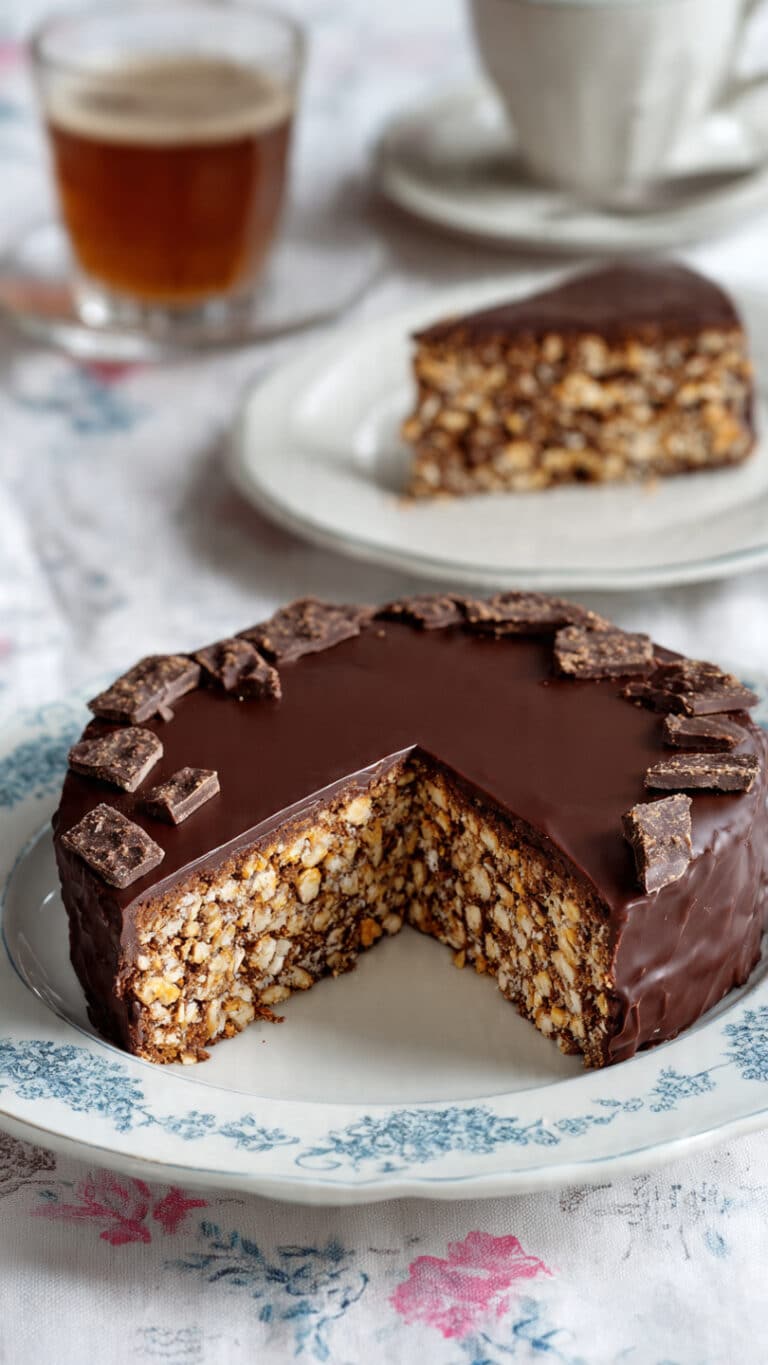 Chocolate Biscuit Cake with Ganache and Golden Raisins Recipe