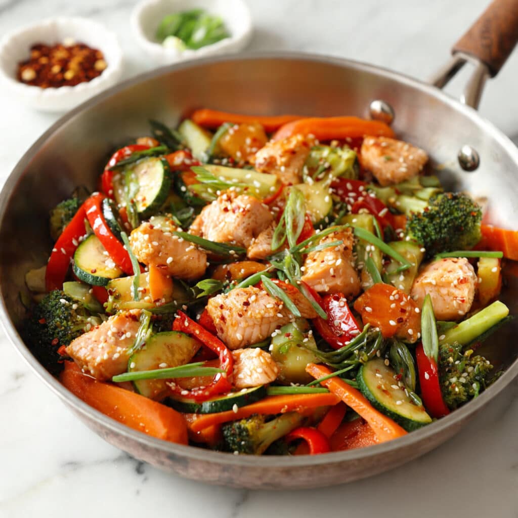Salmon Stir Fry with Vegetables Recipe