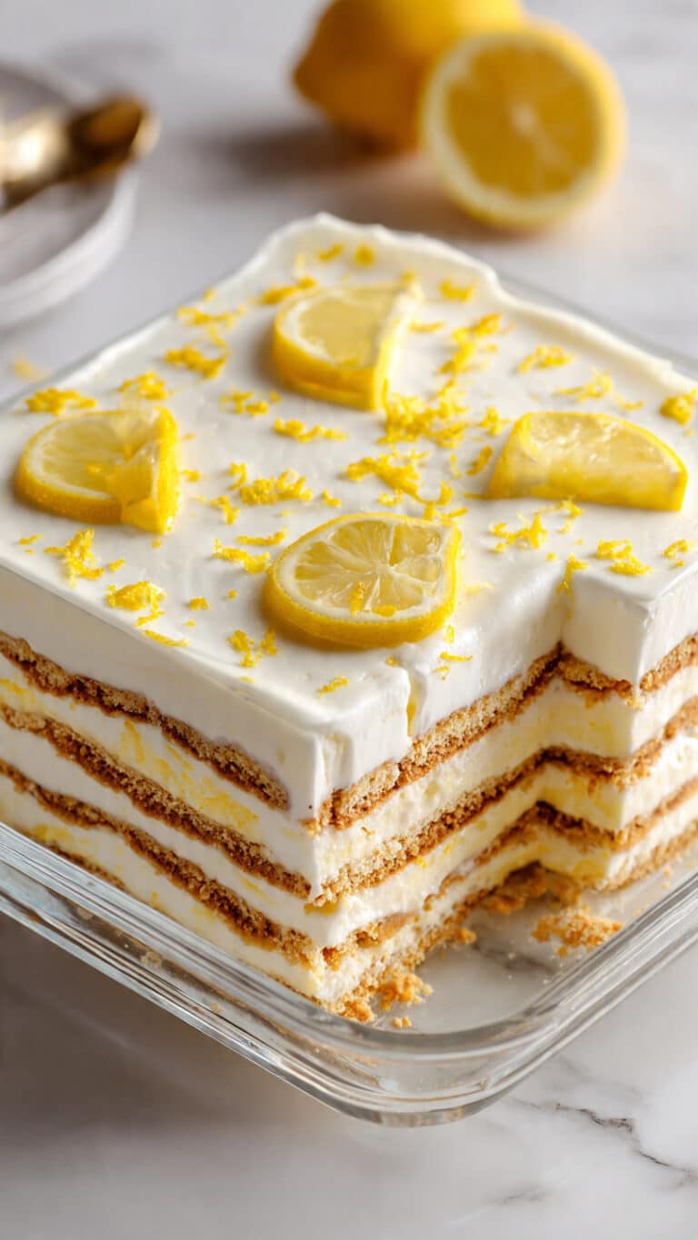 No-Bake Lemon IceBox Cake Recipe