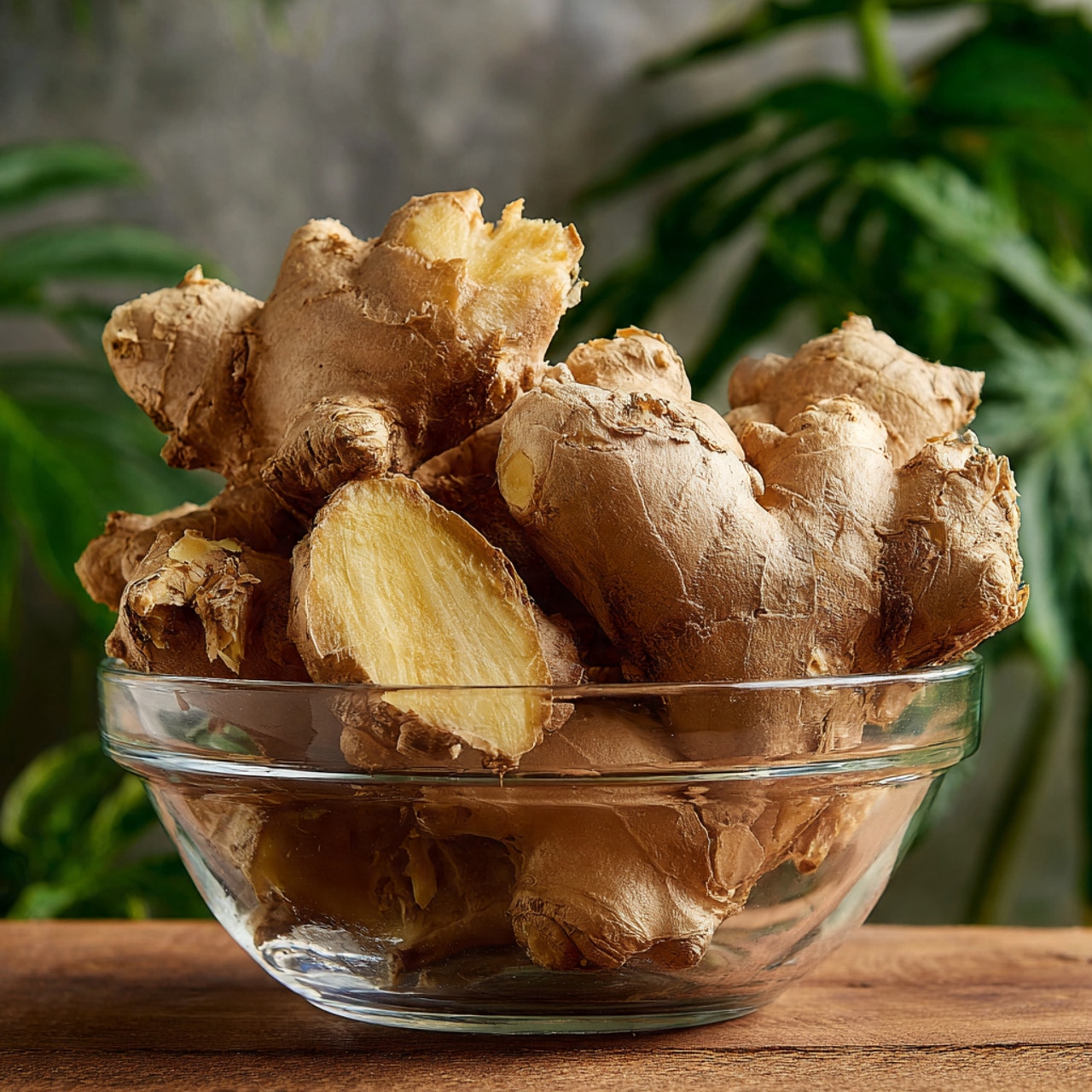 The image shows a clear glass jar filled with a creamy, light yellow mixture that looks smooth and thick. The jar has a metal clasp on the side and a metal spoon inserted in the mixture, with a shiny, slightly rough texture on the spoon’s handle. The jar sits on a dark wooden surface with a blurred, dark background, and part of a white cloth with dark blue edges is visible near the jar. Photo taken with an iphone --ar 4:5 --v 7