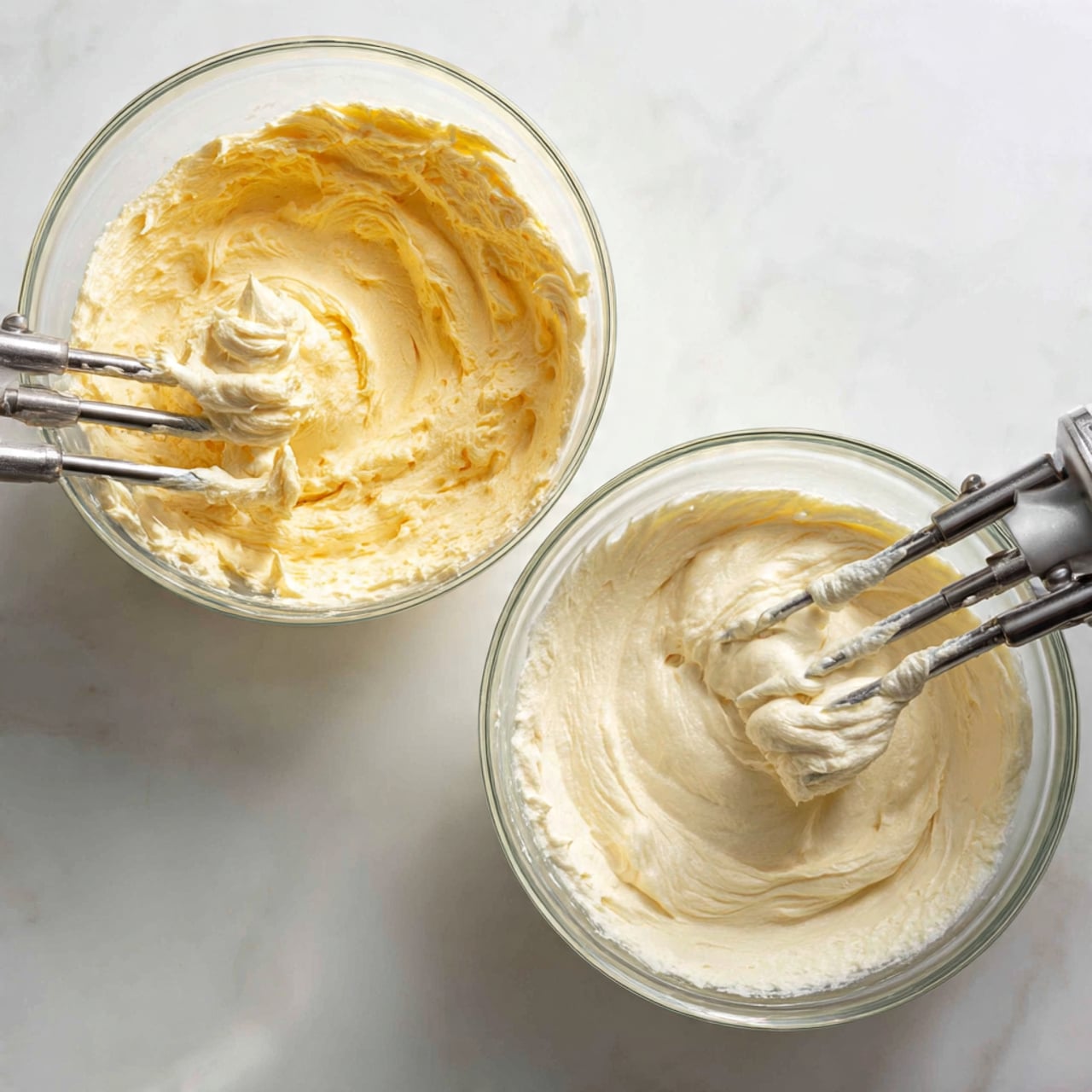 A cheesecake sits on a round white marble surface, with a thick, crumbly golden-brown crust wrapping its sides. The top layer is smooth and creamy white, surrounded at the edge by evenly spaced swirls of white whipped cream. Each cream swirl is topped with a fresh red strawberry, some cut in half showing their juicy interior, others whole with green leaves still attached. Several whole and halved strawberries are scattered casually around the base of the cheesecake on the marble surface. In the blurred background, a stack of white plates with more strawberries is visible. Photo taken with an iphone --ar 4:5 --v 7