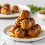 Air Fryer Chicken Meatballs with Spicy Firecracker Sauce Recipe