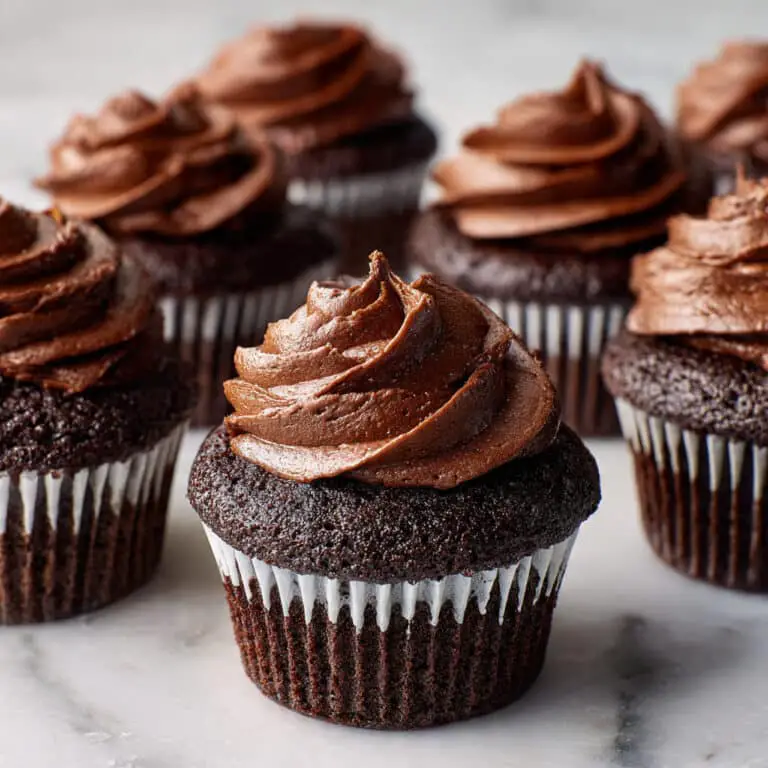 Vanilla Cream Filled Chocolate Ganache Cupcakes Recipe