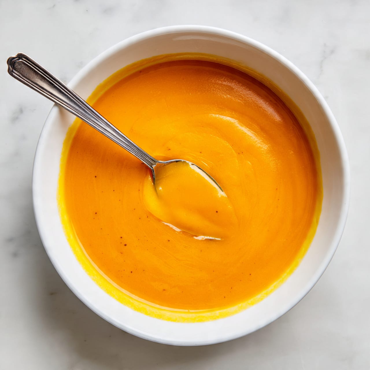 A tray with eight golden brown muffins topped with scattered dark chocolate chips, each muffin sitting in its individual cup on the silver metal tray with ridges, showing a rough and crumbly texture on the muffins’ surface, with a white marbled background and a soft focus on orange pumpkins in the distance, photo taken with an iphone --ar 4:5 --v 7