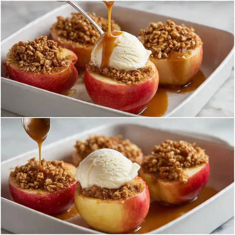 Caramel Self-Saucing Baked Apples with Walnuts and Warm Spices Recipe