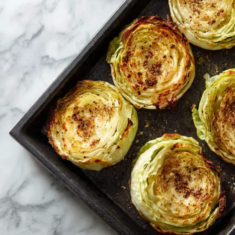 Garlic Butter Roasted Cabbage Recipe