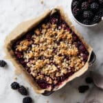 Almond Flour Blackberry Crumb Bars Recipe