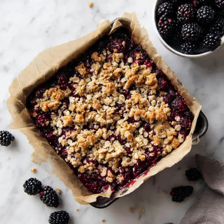 Almond Flour Blackberry Crumb Bars Recipe
