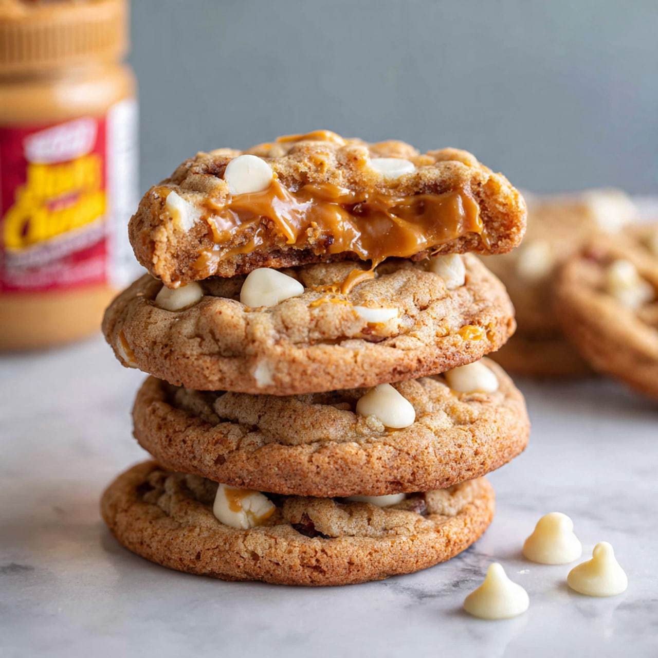 A glossy, thick red batter is being spread inside a round black cake pan by a woman's hand holding a spatula. The batter is smooth with swirled textures showing soft peaks and valleys, covering the base evenly. The pan sits on a white marbled surface with soft lighting highlighting the rich red color and creamy texture of the batter. photo taken with an iphone --ar 4:5 --v 7