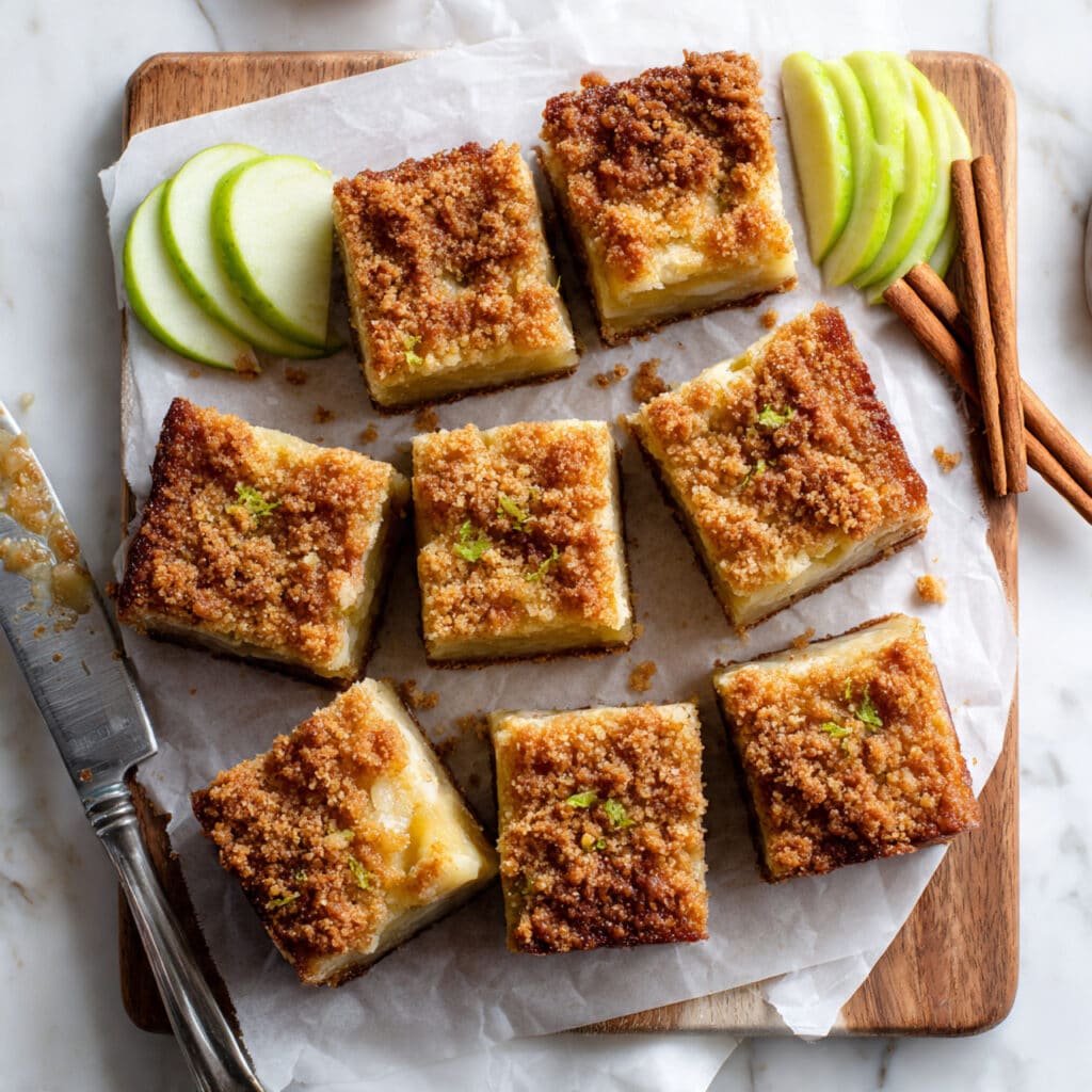 Apple Crumble Bars with Salted Caramel Sauce and Ice Cream Recipe
