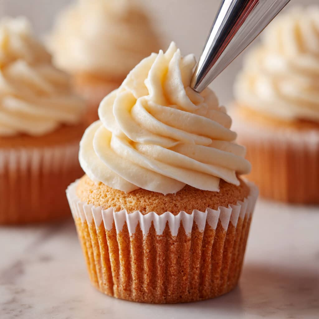 My Secret Less-Sweet, Fluffy Vanilla Frosting Recipe
