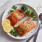Crispy Air Fryer Salmon with Herb and Lemon Recipe