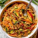 Cold Sesame Noodles with Veggies and Spicy Peanut Sauce Recipe