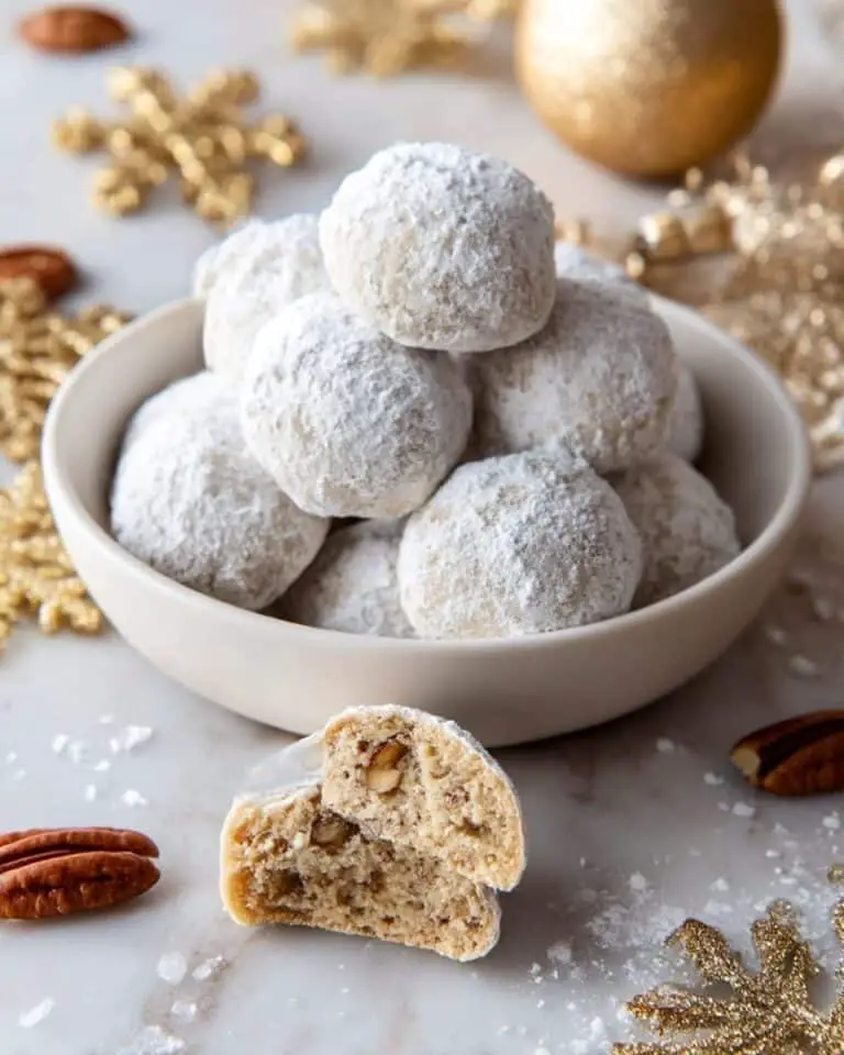Keto Pecan Snowball Cookies Recipe