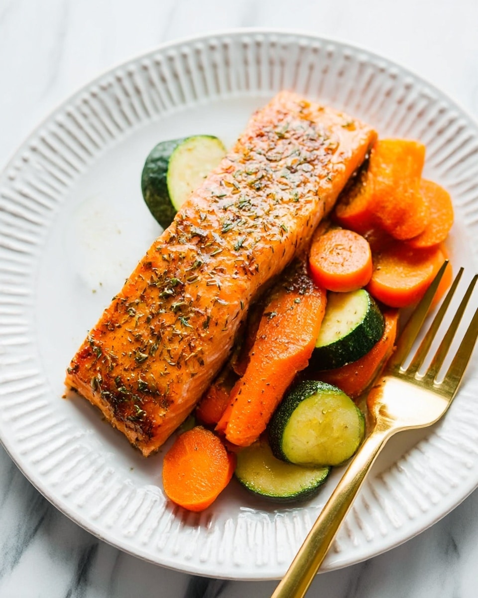 The image shows three thick salmon fillets with a golden-brown crispy skin on top, arranged side by side. Each fillet has a slightly glossy surface with small specks of green herbs sprinkled evenly, and the salmon flesh beneath the skin is a pale pinkish color with smooth texture. They rest on a shiny, lightly oily white marbled surface that reflects some light, highlighting the fillets' freshness and cooked edges. photo taken with an iphone --ar 4:5 --v 7