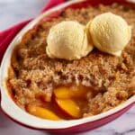 Peach Cobbler with Oats and Cinnamon Recipe