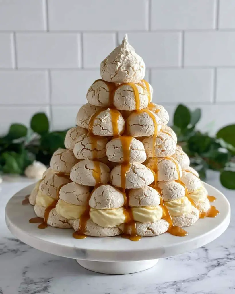 Salted Caramel Stacked Pavlova Recipe