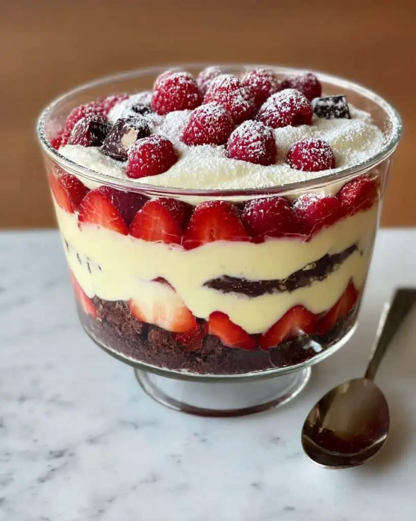 Chocolate Brownie Raspberry Trifle Recipe