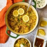 Creamy Chicken Biryani with Fresh Herbs and Crispy Onions Recipe