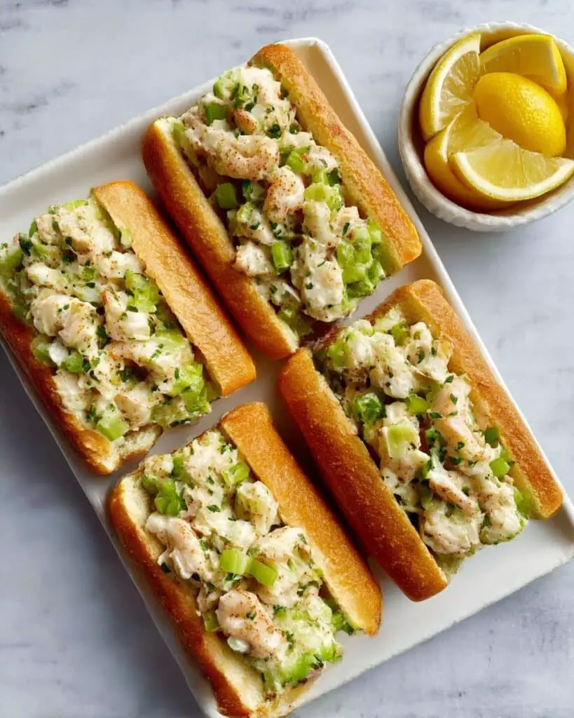 Creamy Prawn Rolls with Lemon and Fresh Herbs Recipe