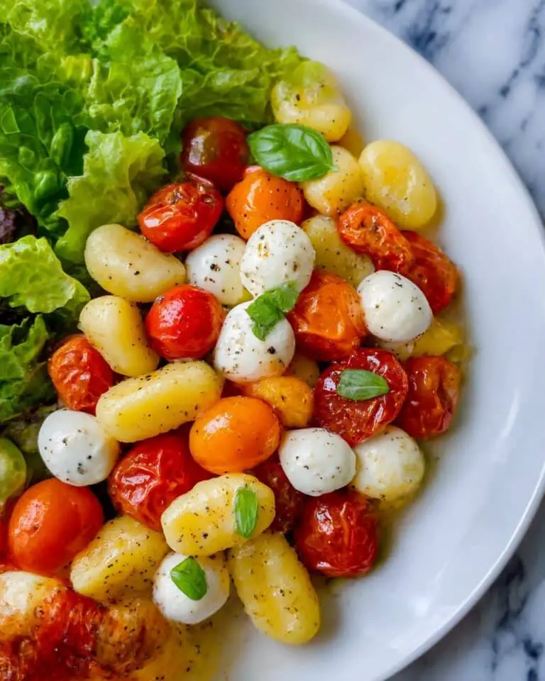 Sheet Pan Gnocchi with Cherry Tomatoes and Mozzarella (30 Minute Dinner) Recipe
