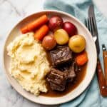 Classic Pot Roast with Red Wine and Root Vegetables Recipe