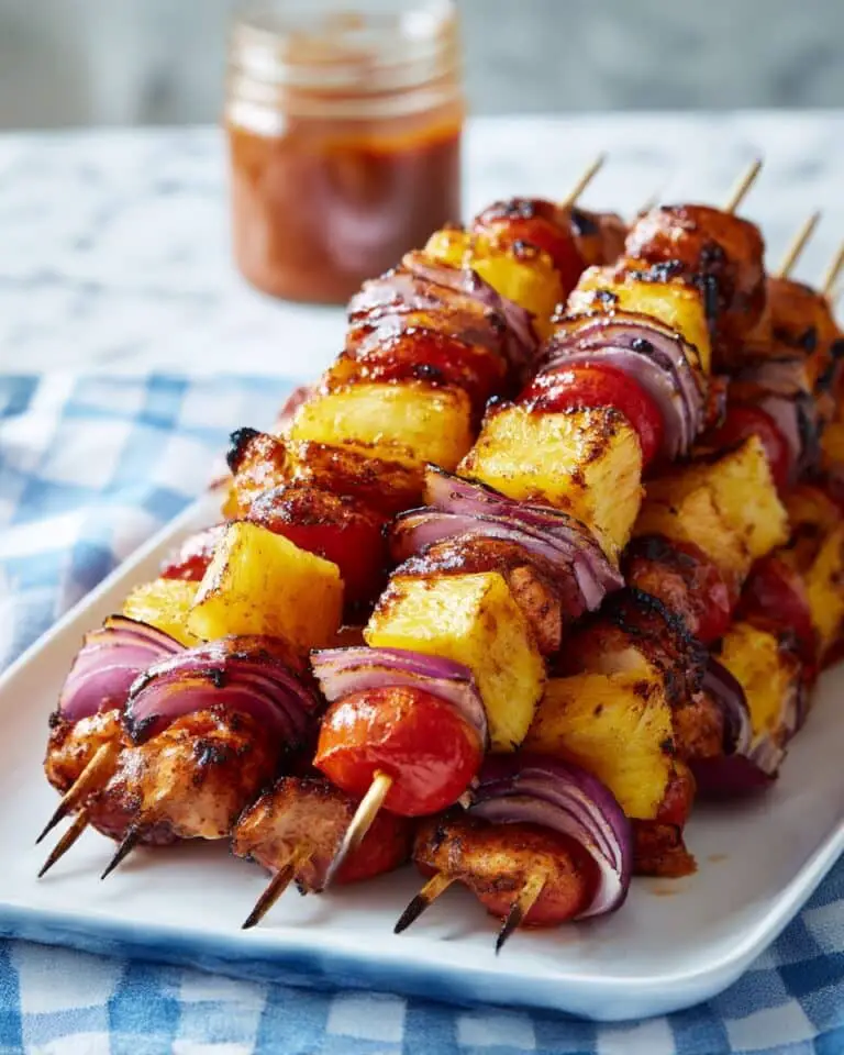 BBQ Chicken Pineapple Skewers Recipe