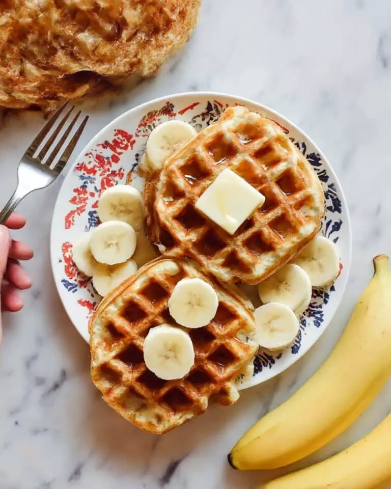 4-Ingredient Banana Waffles Recipe