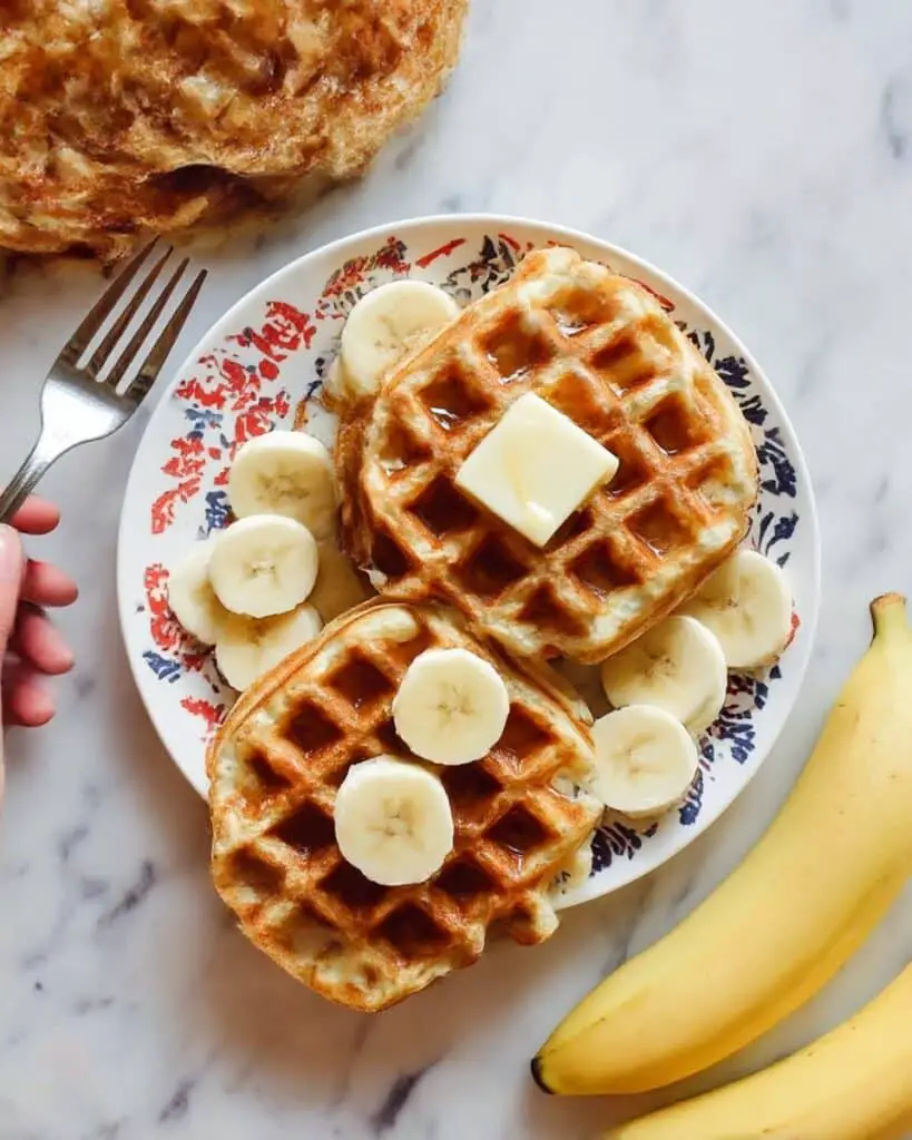 4-Ingredient Banana Waffles Recipe