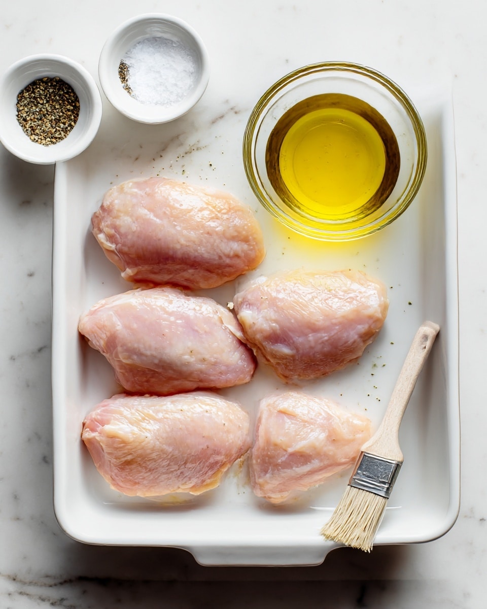 A lightly browned, cooked chicken piece is placed on a wooden board with three slices laid out in front of the main piece showing the white, tender inside. The surface is slightly shiny with juice, and small crumbs are scattered around the slices. A knife with a grey handle rests near the top edge of the board. The background is a white marbled texture. Photo taken with an iphone --ar 4:5 --v 7