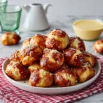 Biscuit Pretzel Bites with Cheddar Cheese Dip Recipe