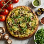 Peaceful Potato, Pesto, and Arugula Pizza Recipe