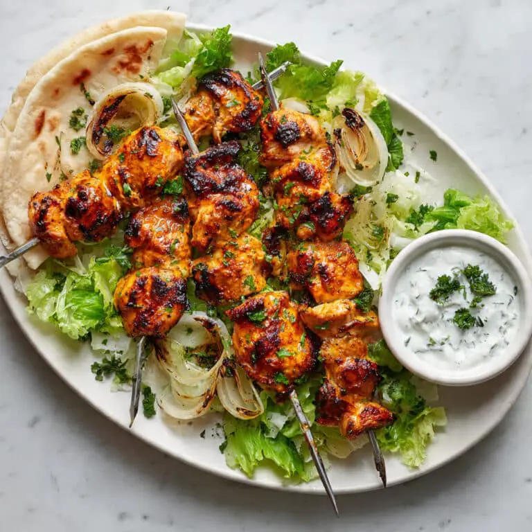 Shish Tawook: Juicy Grilled Chicken Skewers Marinaded in Yogurt and Spices Recipe