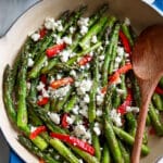 Sautéed Asparagus with Lemon, Garlic, and Feta Recipe