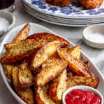 Crispy Baked Potato Wedges with Parmesan and Herbs Recipe