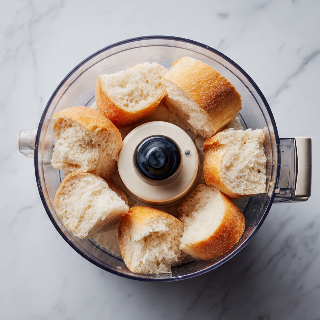 Three dark brown syrupy balls sit in a white bowl with a small pool of light brown sauce at the bottom. One ball is partially broken open by a gold spoon, showing a soft, moist, orange-beige inside texture. The bowl rests on a white marbled surface with a white cloth nearby. In the blurred background, a copper pan with golden handles holds more of the same balls, each sprinkled with tiny yellow bits. Photo taken with an iphone --ar 4:5 --v 7