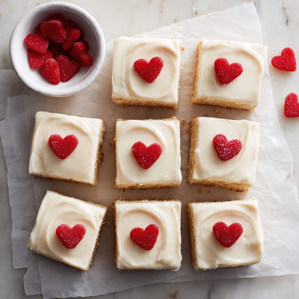 Sugar Cookie Bars with Cream Cheese Frosting and Candy Decorations Recipe