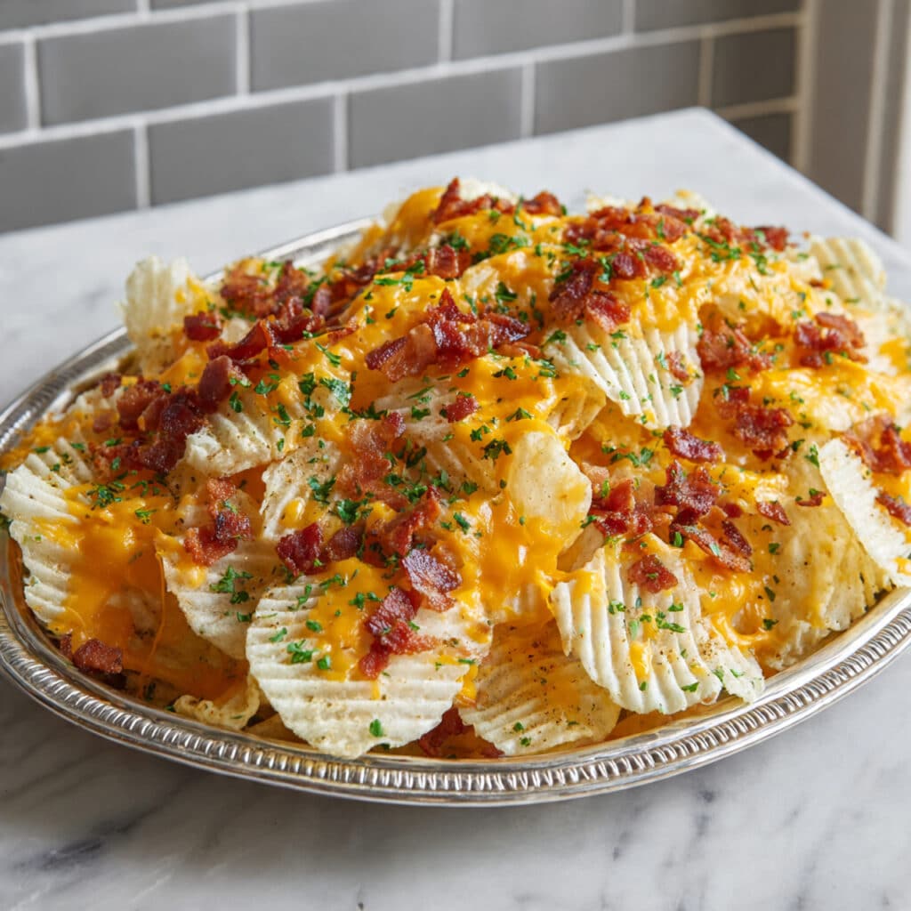 Super Bowl Crack: Cheesy Bacon Potato Chip Nachos Recipe