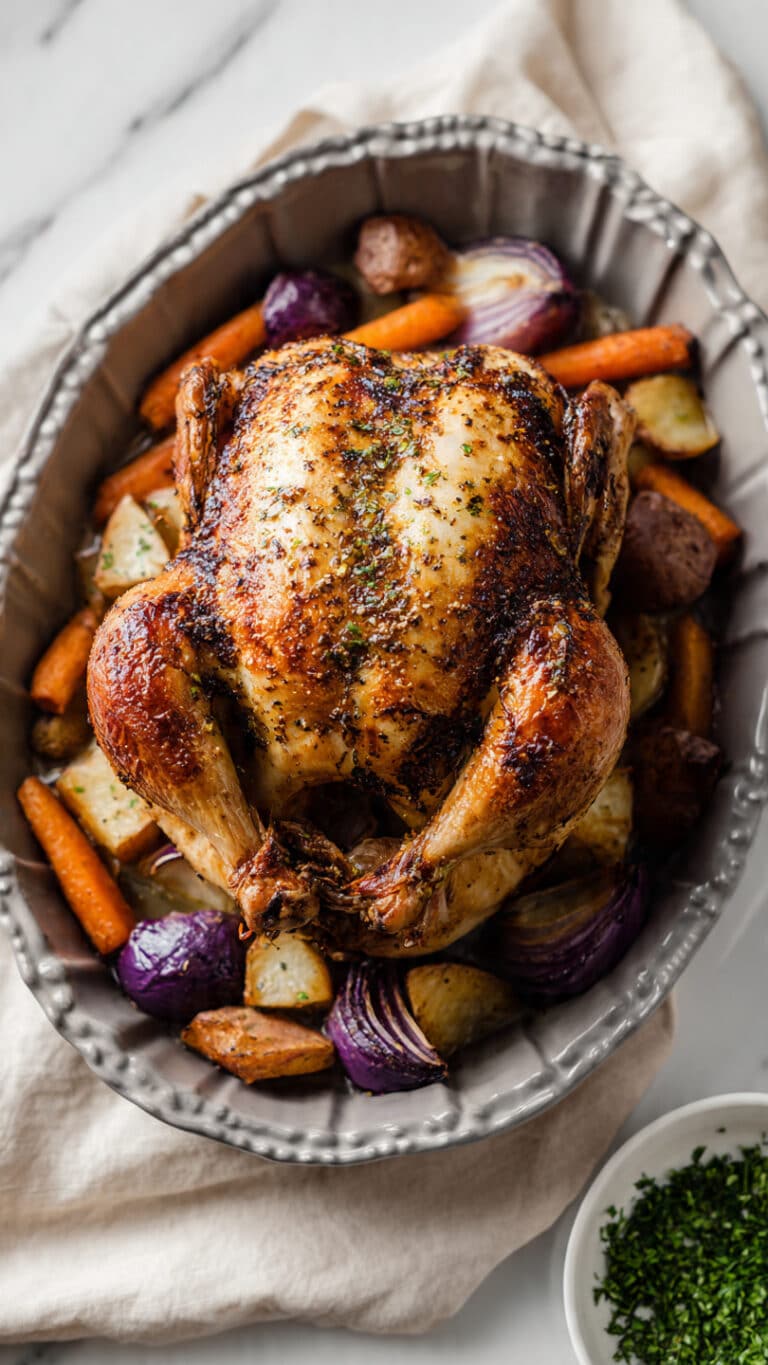 Bundt Pan Roast Chicken with Vegetables Recipe