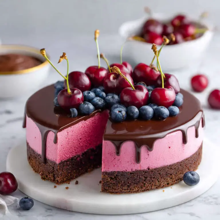 No-Bake Vegan Chocolate Cherry Cheesecake Recipe