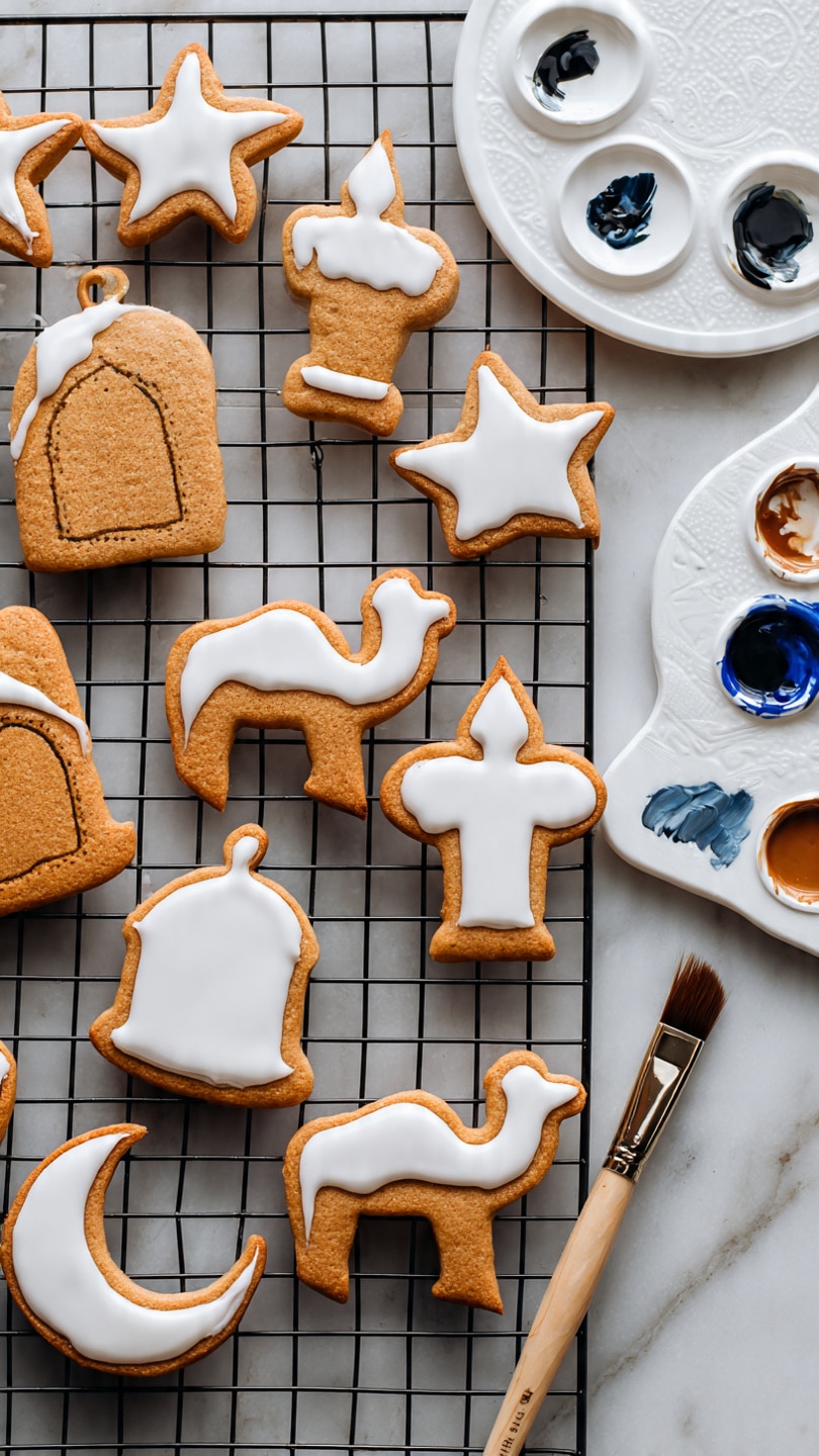 A small, round ball of light yellow dough sprinkled with white flour rests on a wooden cutting board dusted with flour. Behind the dough, two metal cookie cutters are placed, one shaped like a half-moon and the other shaped like a number one. The surface under the cutting board is a white marbled texture. photo taken with an iphone --ar 4:5 --v 7