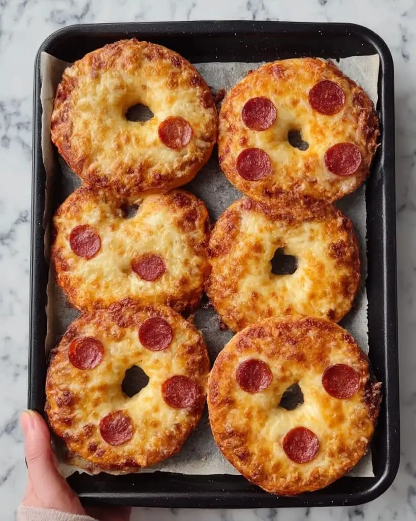 Easy Pizza Bagels {Oven, Grill & Air Fryer} Recipe