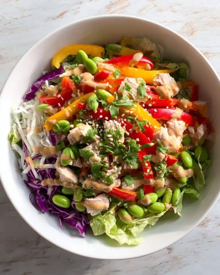 Thai Chicken Salad with Light Peanut-Lime Dressing Recipe